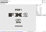 FX 2 Embroidery File 4 size