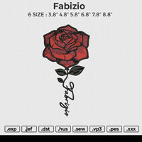 Fabizio Embroidery File 6 size