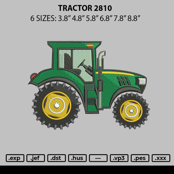 Tractor 2810 Embroidery File 6 sizes