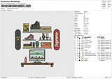 Favorite Brands Embroidery File 6 size