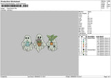 Floral Ghost Embroidery File 6 sizes