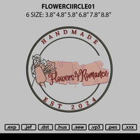 Flowercircle01 Embroidery File 6 sizes