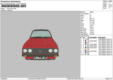 Red Car 0612 Embroidery File 6 sizes