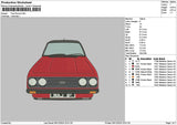 Red Car 0612 Embroidery File 6 sizes