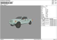 Truck 0412 Embroidery File 6 sizes