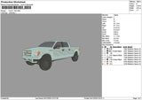 Truck 0412 Embroidery File 6 sizes