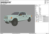 Truck 0412 Embroidery File 6 sizes