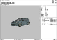 Grey Car 0204 Embroidery File 6 sizes