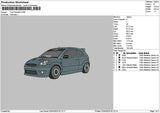 Grey Car 0204 Embroidery File 6 sizes