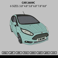 Car 2609c Embroidery File 6 sizes