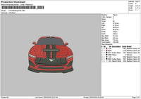 Red Car Front 2002 Embroidery File 6 sizes