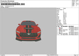 Red Car Front 2002 Embroidery File 6 sizes