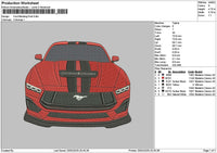 Red Car Front 2002 Embroidery File 6 sizes