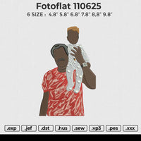 Fotoflat 110625 Embroidery File 6 size
