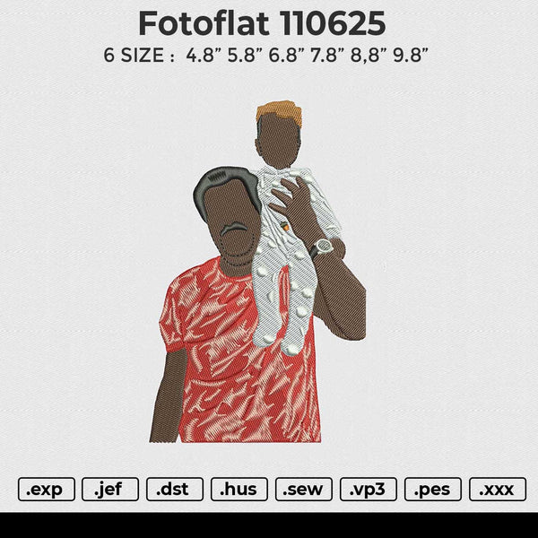 Fotoflat 110625 Embroidery File 6 size