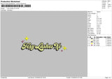 Foxytext Embroidery File 6 sizes