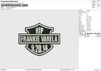 Frankie Varela Embroidery File 6 sizes