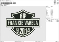 Frankie Varela Embroidery File 6 sizes