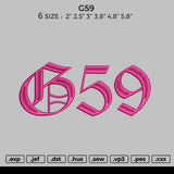 G59 Embroidery File 4 size