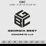 GBC Embroidery File 6 size