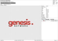 GENESIS NETWORK Embroidery File 8 size