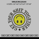 Smilecircle0205 Embroidery File 6 sizes