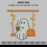 Ghost 1909 Embroidery File 6 sizes