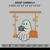 Ghost Camera 01 Embroidery File 6 sizes