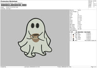 Ghost 2605 Embroidery File 6 sizes