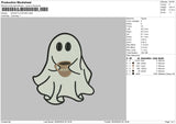 Ghost 2605 Embroidery File 6 sizes