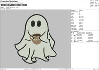 Ghost 2605 Embroidery File 6 sizes