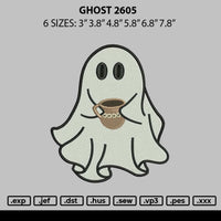 Ghost 2605 Embroidery File 6 sizes