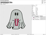 GHOST dunkin Embroidery File 6 size