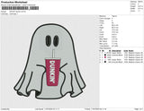 GHOST dunkin Embroidery File 6 size