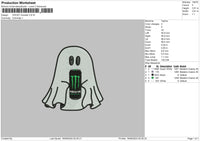 Ghost Monster 02 Embroidery File 6 sizes
