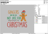 Gingerstext1012 Embroidery File 6 sizes