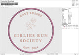 GIRLIES RUN Embroidery File 6 sizes