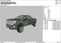 Black Truck 0602 Embroidery File 6 sizes