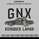 Car Gnx V2 Embroidery File 6 sizes