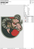 GOATS Embroidery File 6 size