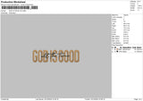 Godtext 2310 Embroidery File 6 sizes