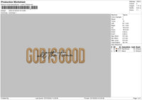 Godtext 2310 Embroidery File 6 sizes