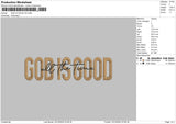 Godtext 2310 Embroidery File 6 sizes