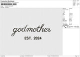 GODMOTHER Embroidery File 6 size