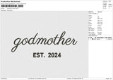 GODMOTHER Embroidery File 6 size