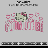 Godmother Embroidery File 6 sizes