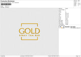 GOLD Embroidery File 6 size