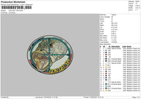 Fishcircle Embroidery File 6 sizes