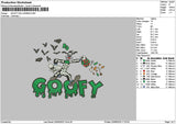 Goofy Halloween 1906 Embroidery File 6 sizes