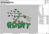 Goofy Halloween 1906 Embroidery File 6 sizes